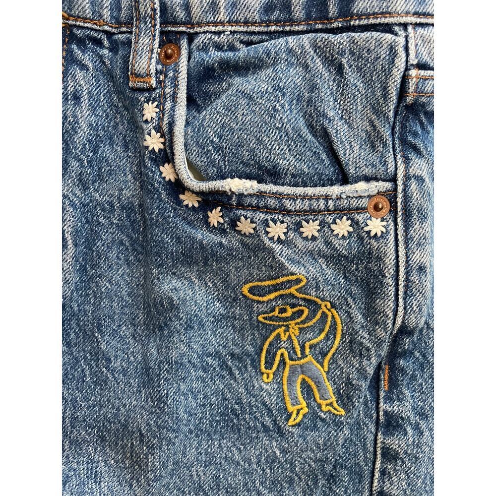 Reformation Handcrafted Embroidered Jeans 27 - Picture 8 of 13